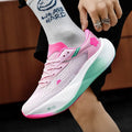 Low-top carbon plate running sneaker in a modern colour with mesh upper and natural rubber sole.