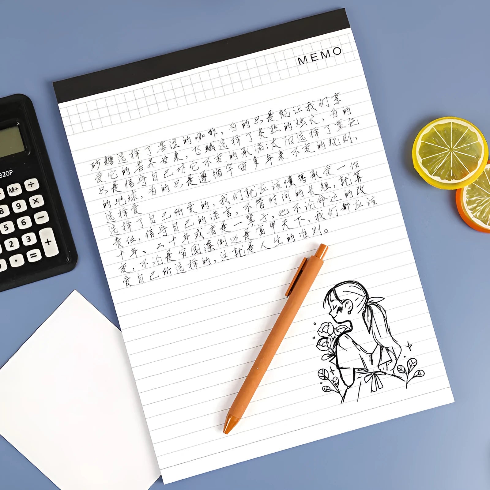A4 tearable notebook with perforated pages and wireless adhesive binding for meeting notes