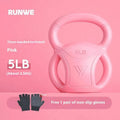 Kettlebell universal exercise shaping fitness equipment for home use in pink colour with gloves included
