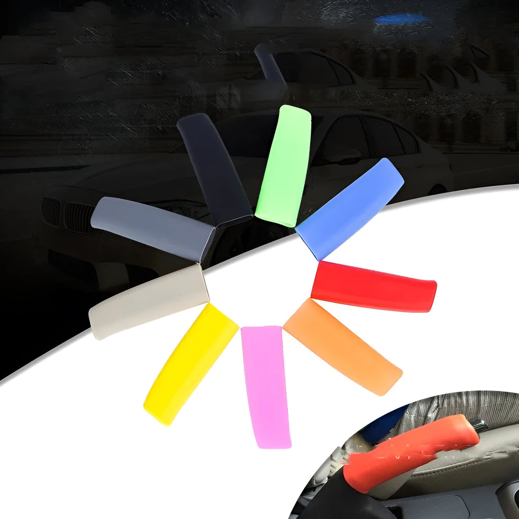 Universal silicone car handbrake sleeve in multiple colour options with 12cm length