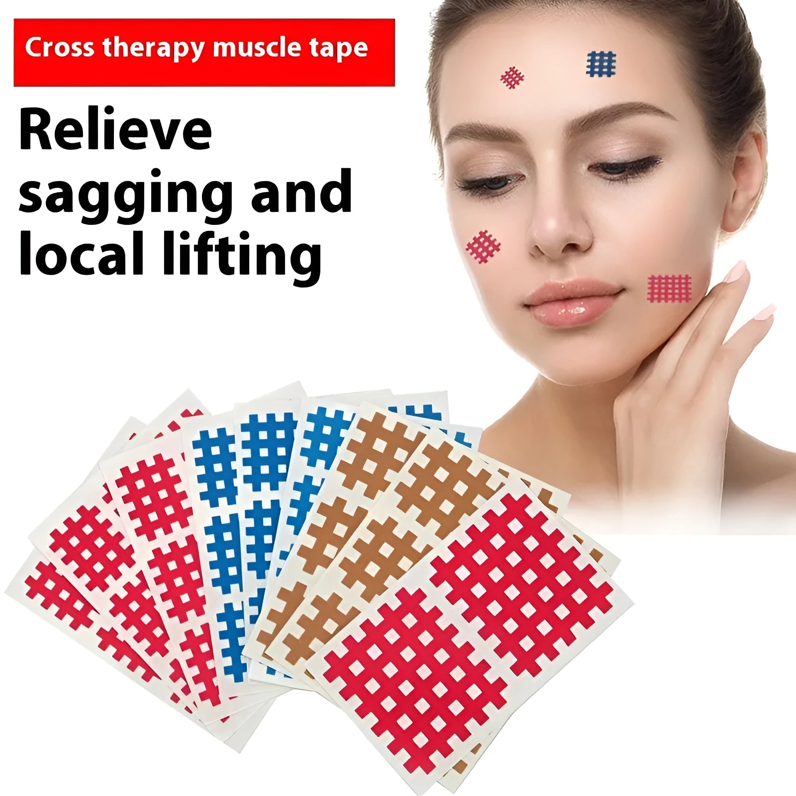 Cross physiotherapy kinesio taping tape in skin colour for yoga and running support on wrist and knee
