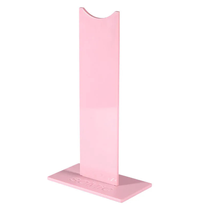 Pink detachable gaming headset bracket with head-mounted design and silicone base