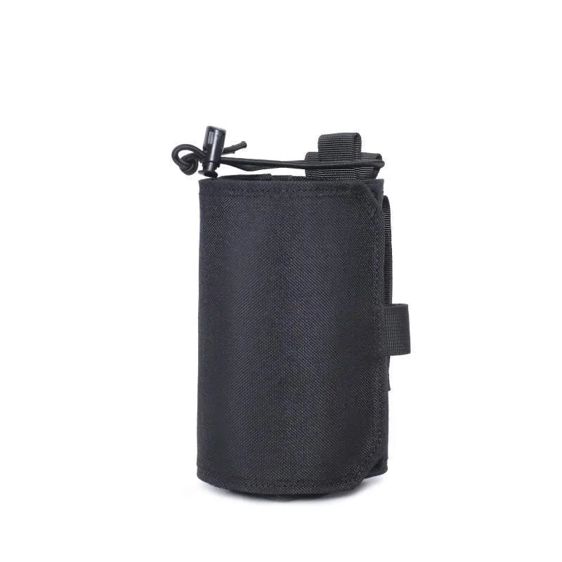 Adjustable Oxford cloth bottle cover for outdoor sports in black and khaki colour options