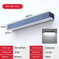 Black ABS plastic solar wall lamp for outdoor garden lighting with IP65 weather protection