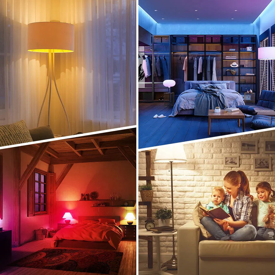Explosive WiFi Smart Bulb A60 with RGBCW colour tone and voice control plastic-clad aluminium body