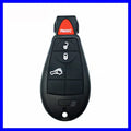 Replacement plastic key case shell for Dodge and Chrysler vehicle smart keys.