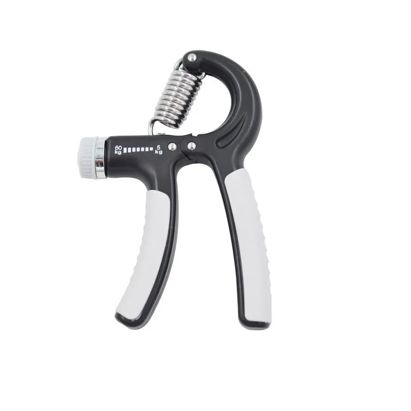 Adjustable hand-muscle developer spring grip in black for professional finger strength training