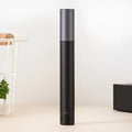 Black electric nose hair trimmer with battery power, fully washable ABS construction, for men and women