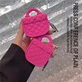 Hard TPU earphone case for AirPods in Barbie bag iron hook colour with cartoon style injection moulded design
