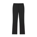 Slim-fit long-sleeve suit jacket and flared pants for women in black PVC blend solid colour set