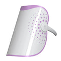 White and purple IPL photon beauty mask device with spectrometer display for home skin treatment.