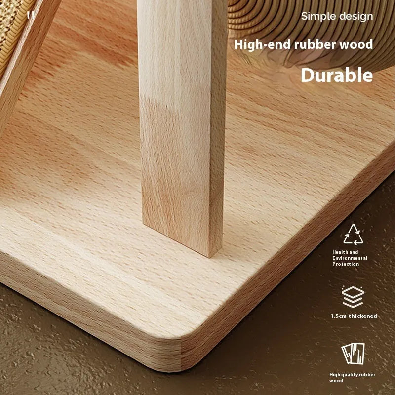 Jute-coloured cat climbing frame with sisal rope scratching surface and climbing structure