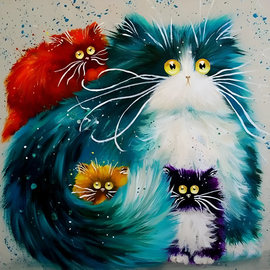 Scared or Surprised DIY painting by numbers kit with canvas, acrylic paints, and three brushes