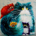 Scared or Surprised DIY painting by numbers kit with canvas, acrylic paints, and three brushes
