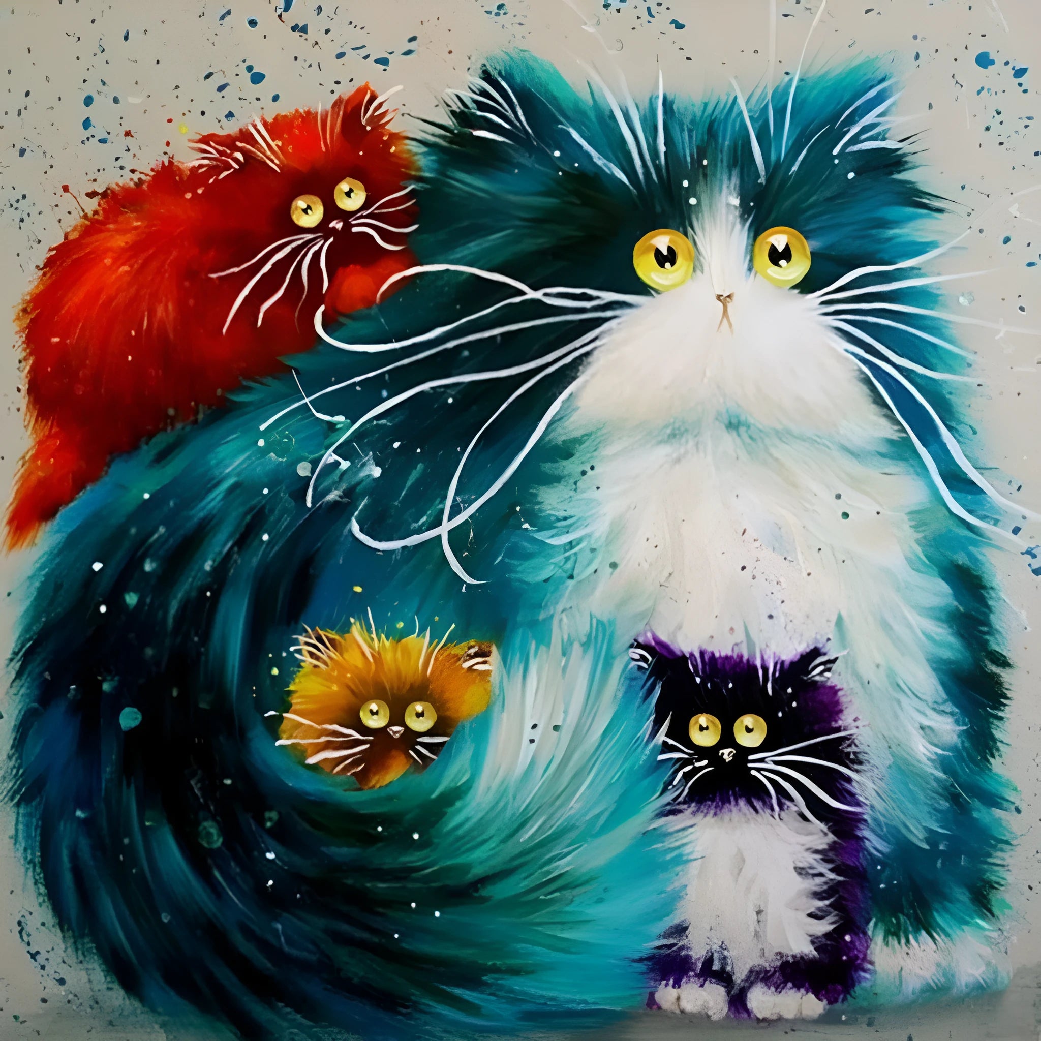 Scared or Surprised DIY painting by numbers kit with canvas, acrylic paints, and three brushes