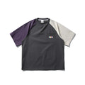 Dark grey quick-dry raglan sleeve t-shirt with contrast colour detailing