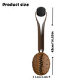 Brown coffee bean-shaped dog chew toy with textured TPR surface and white rope knots.