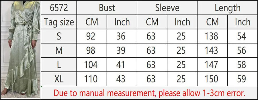 New fashion women's patchwork Muslim dress in satin print, green colour, full-length modest style