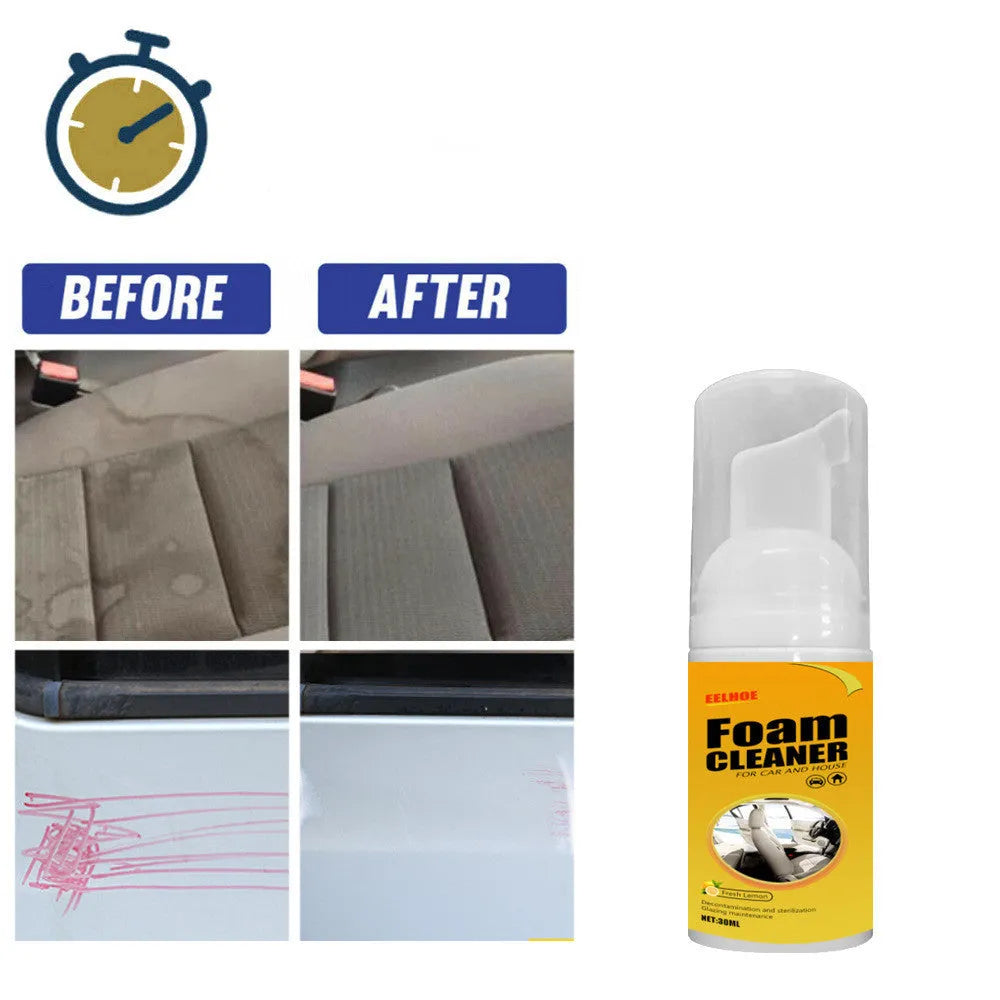 30ml multi-purpose foam cleaner canister, 112*35mm, for car ceiling seat and upholstery cleaning