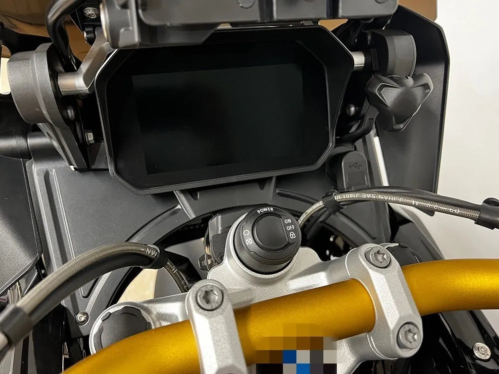 Black ABS plastic cockpit fairing panel for BMW R1250GS and R1200GS motorcycles