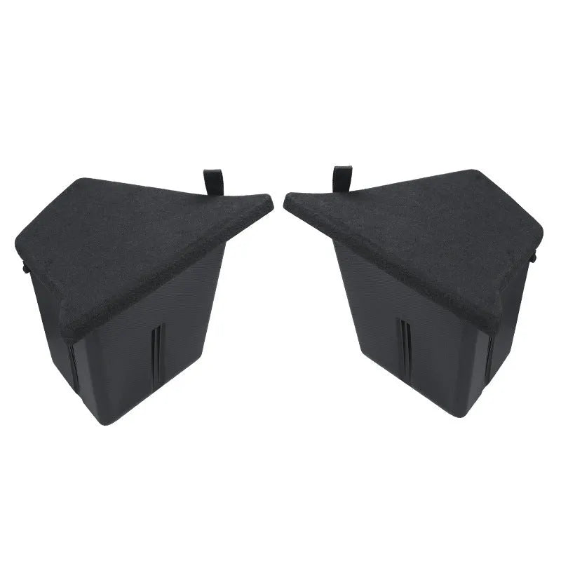 Tesla Model Y and Model 3 trunk side storage box cover accessories in multiple style options
