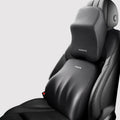 Memory foam car lumbar pillow with geometric pattern headrest support in black colour