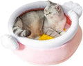 Pink and yellow honey pot shaped cat sofa bed with removable pad for small pets