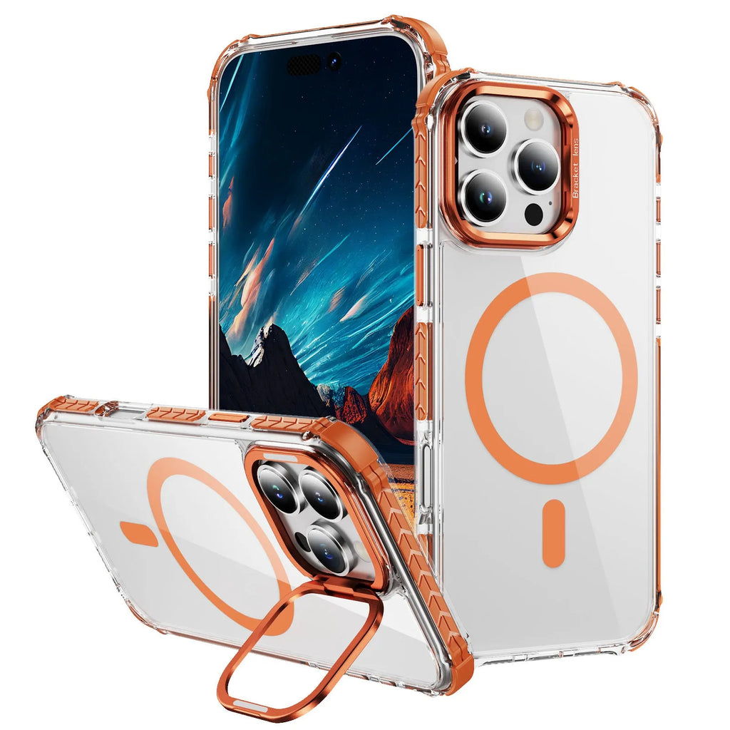 Transparent magnetic suction iPhone case for iPhone 16 Pro in multiple colour options