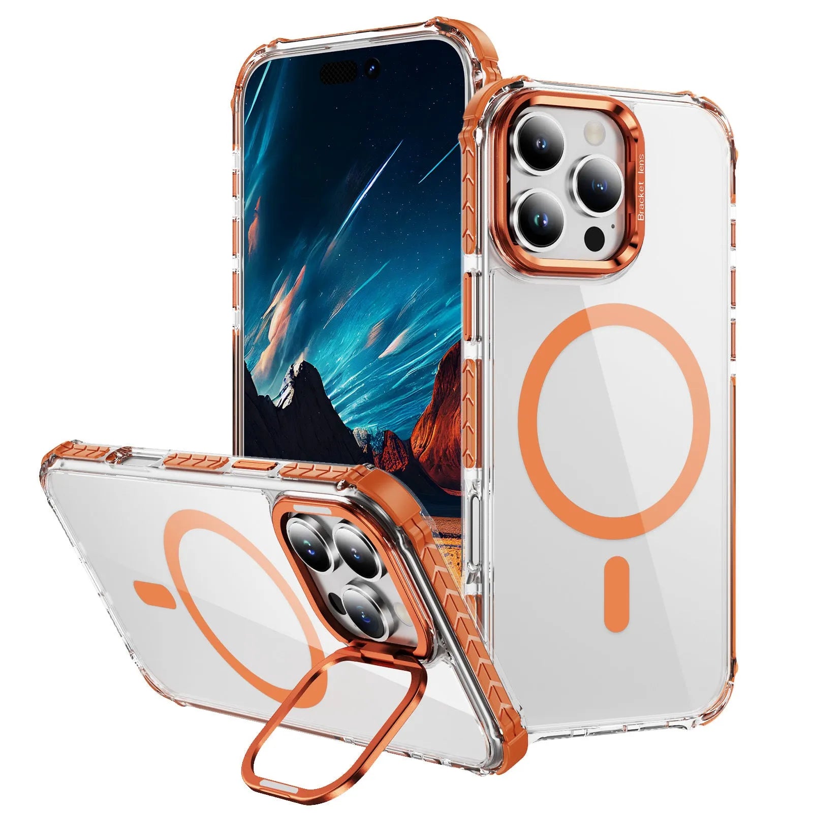 Transparent magnetic suction iPhone case for iPhone 16 Pro in multiple colour options