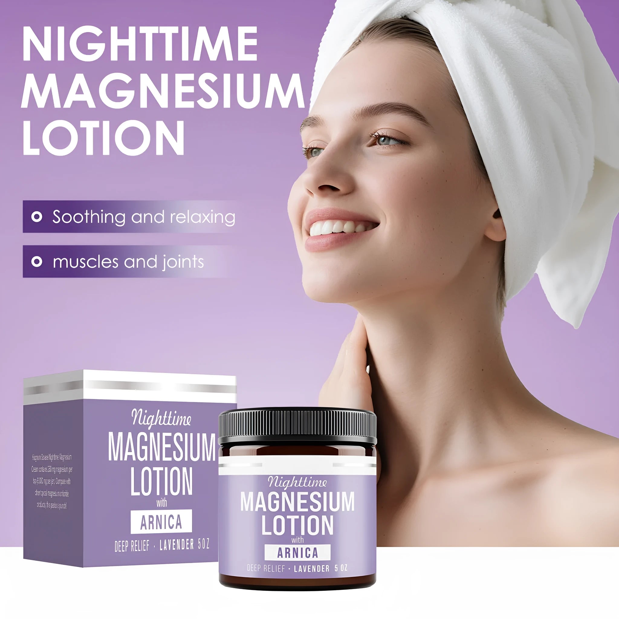 150ml magnesium body butter cream in 7.1cm square jar with shea butter and magnesium chloride