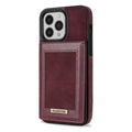 Black card holder phone case with photo frame and magnetic snap for Samsung S23