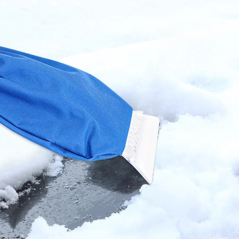 Car multifunction ice sweeping snow plough shovel in red colour for winter vehicle snow removal