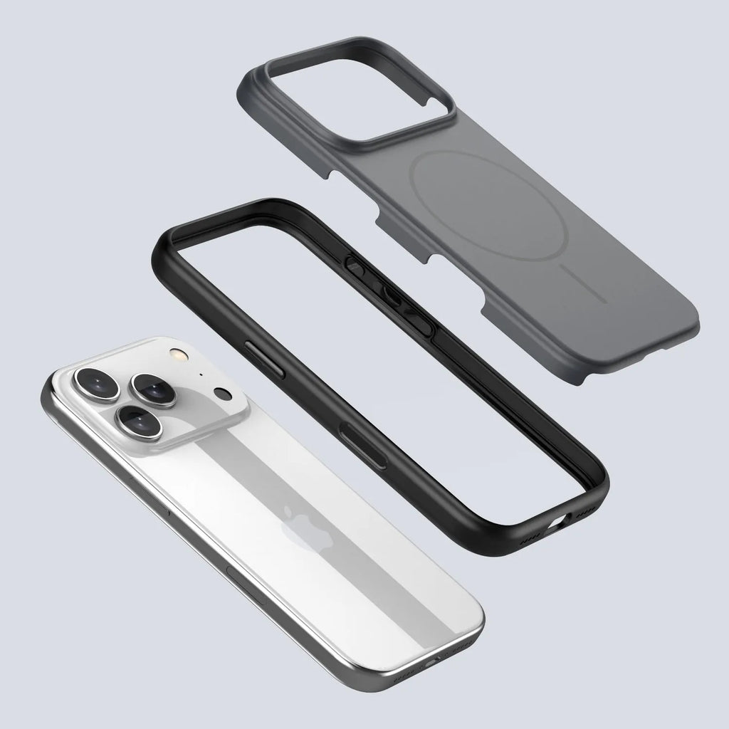 Frosted matte magnetic protective case for iPhone 17 in various colours showing anti-fingerprint surface