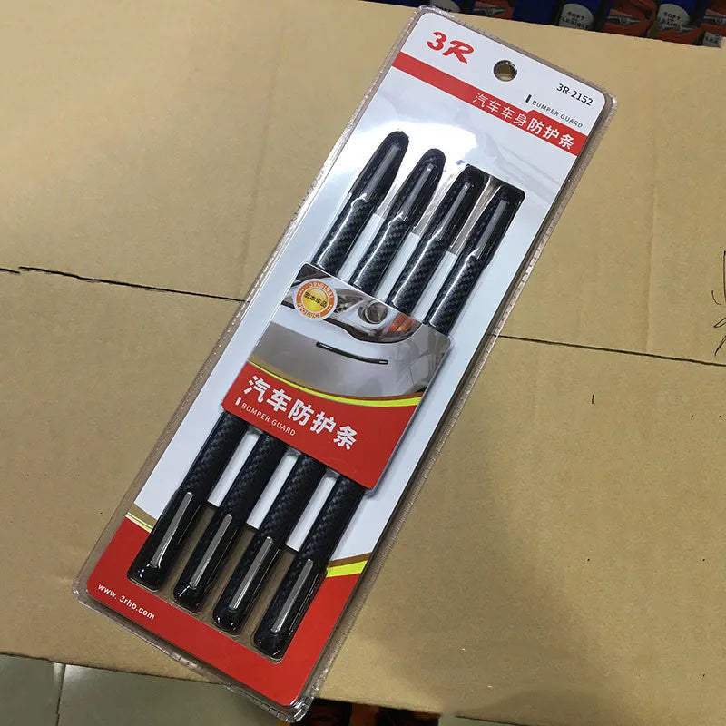 GM door anti scratch soft rubber strip protection carbon fibre black 4 pack bumper strip