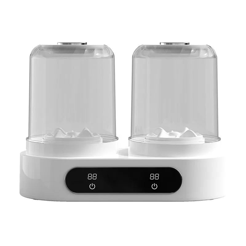 White double bucket USB portable mini washing machine for delicate laundry.