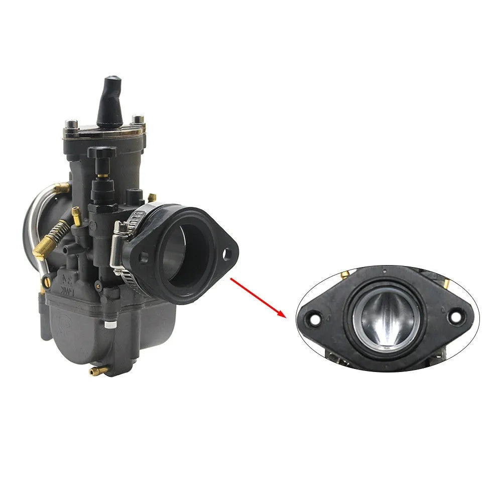 Carburetor intake tube interface adapter for UTV ATV with 33mm or 38mm diameter metal construction