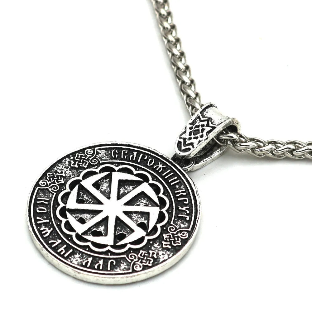 Lunavin ODing logo pendant necklace on adjustable chain with retro styling