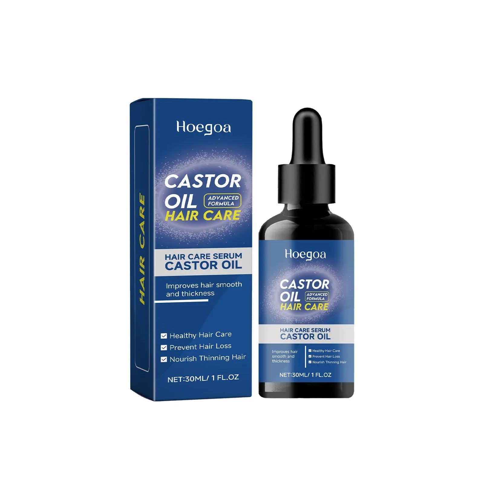 Hair care nursing solution 30ml bottle improves hair smoothness with castor oil and nicotinamide