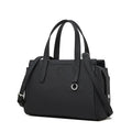 Genuine cowhide leather crossbody bag with horizontal square design in black, brown, and grey colour options