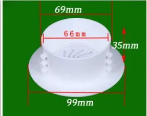 Air conditioning wall hole cover kit with plastic plugs, tuyere covers, and sealing glue for 37-165mm openings