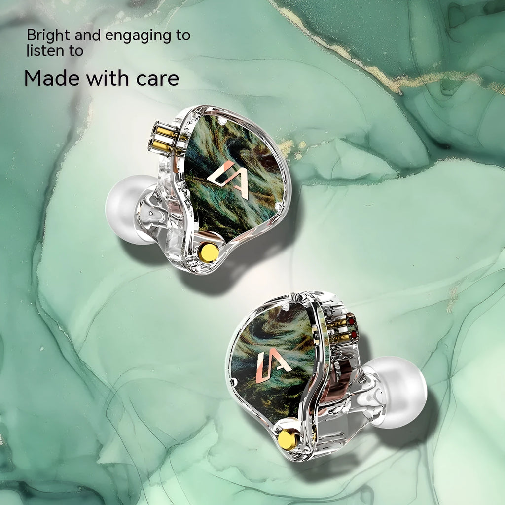 LM3 series ear-mounted wired earphones with silver-plated cable and adjustable line