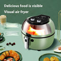 8-litre capacity air fryer oven with visible window and mechanical control buttons.