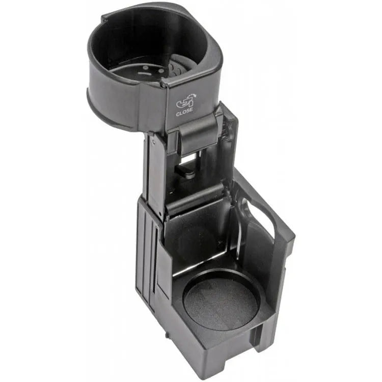 Black Mercedes-Benz genuine cup holder bracket replacement part number 2116800014.
