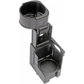 Black Mercedes-Benz genuine cup holder bracket replacement part number 2116800014.