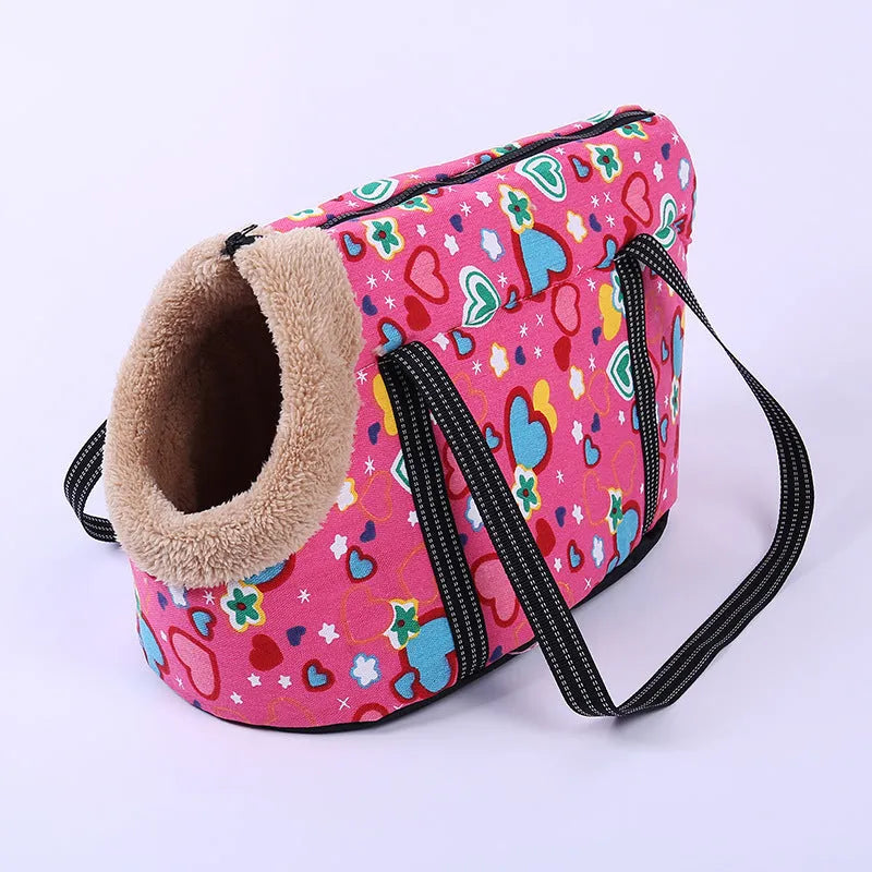 Breathable mesh cloth dog travel bag in Love Pink, Plum Blossom Purple or Pansy, sizes S and L
