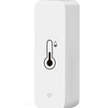 Compact white WiFi temperature and humidity sensor with LCD display for smart home monitoring