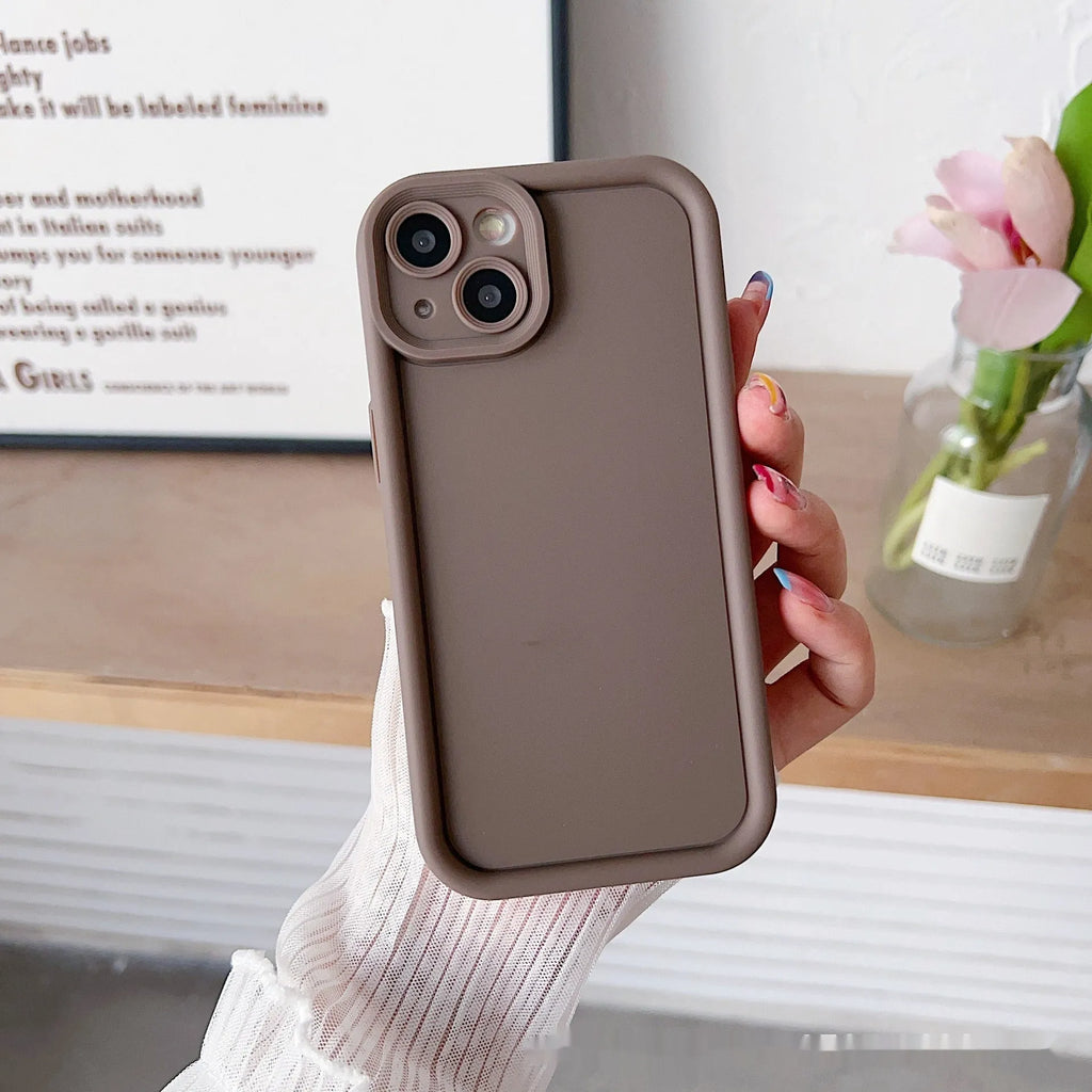 Frosted TPU Xiaomi phone case in solid colour with bracket, lanyard, and anti-fall soft shell