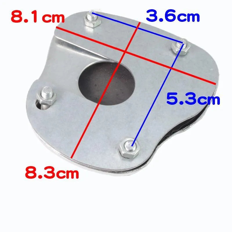 Metal motorcycle brake pedal skid plate replacement component