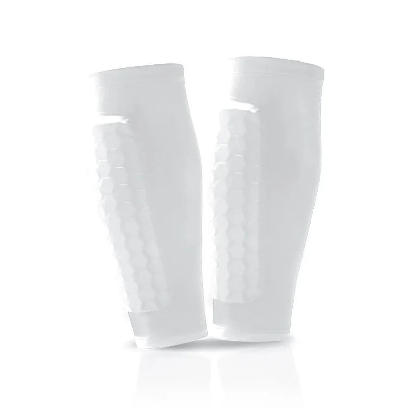 Anti-collision polyester outdoor sports leg warmer in black for running and cycling