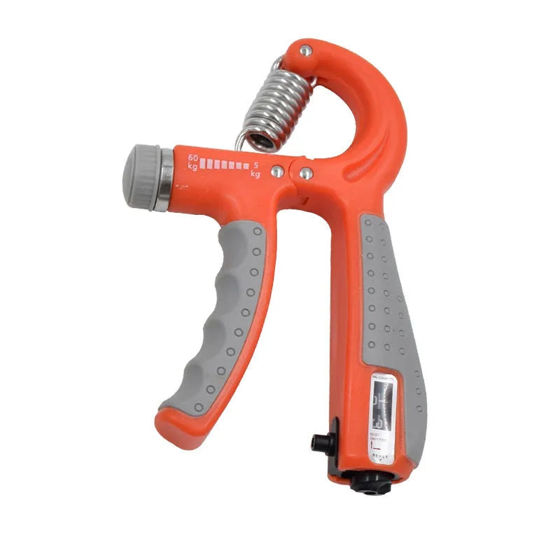 Adjustable hand-muscle developer spring grip in black for professional finger strength training
